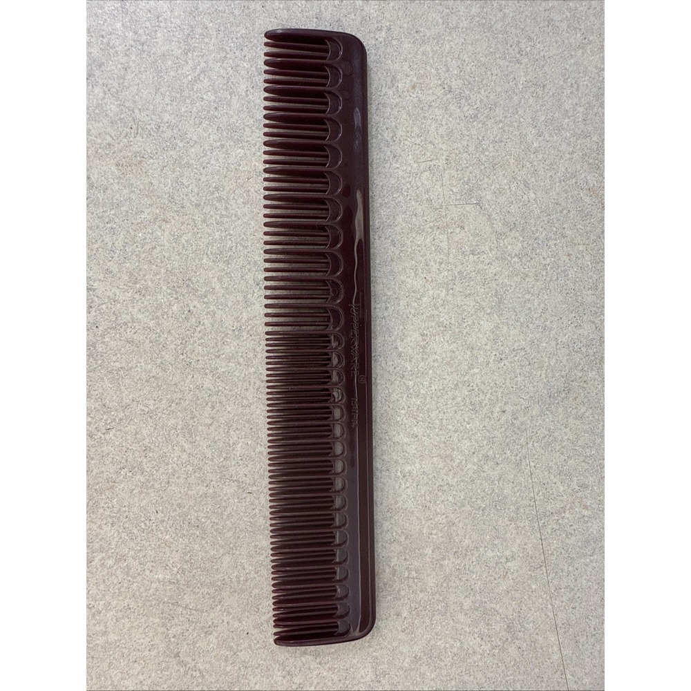 Vintage TUPPERWARE 7" Brown Comb Hair Styling 1542 Thick Fine Tooth
